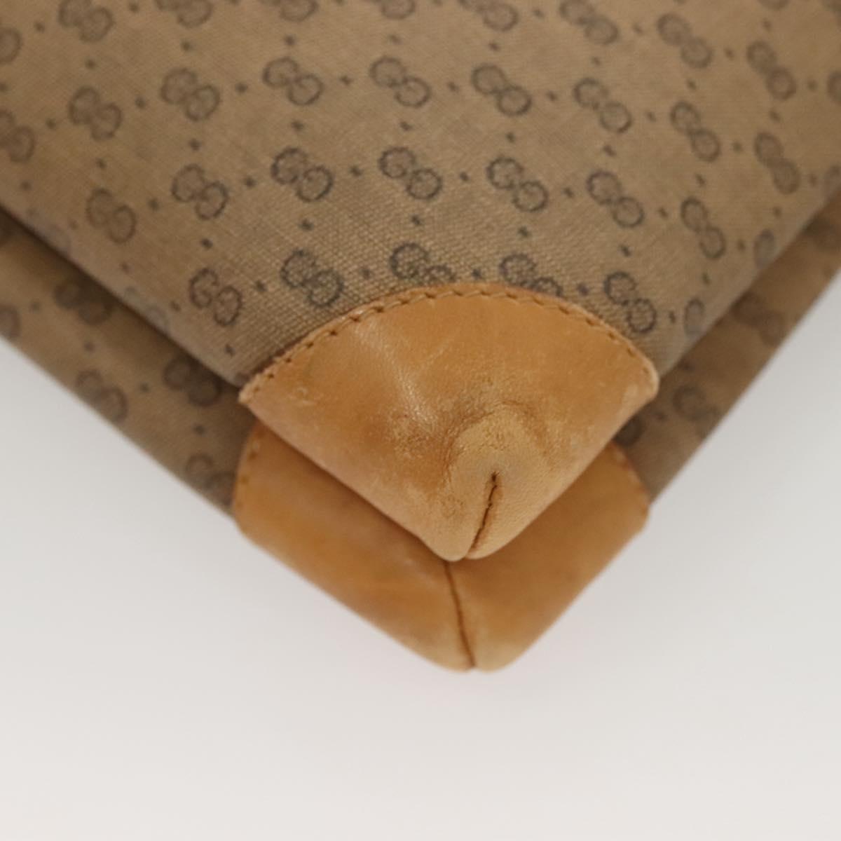 GUCCI Micro GG Supreme Shoulder Bag PVC Beige Gold 007 92 5548 Auth BA4470