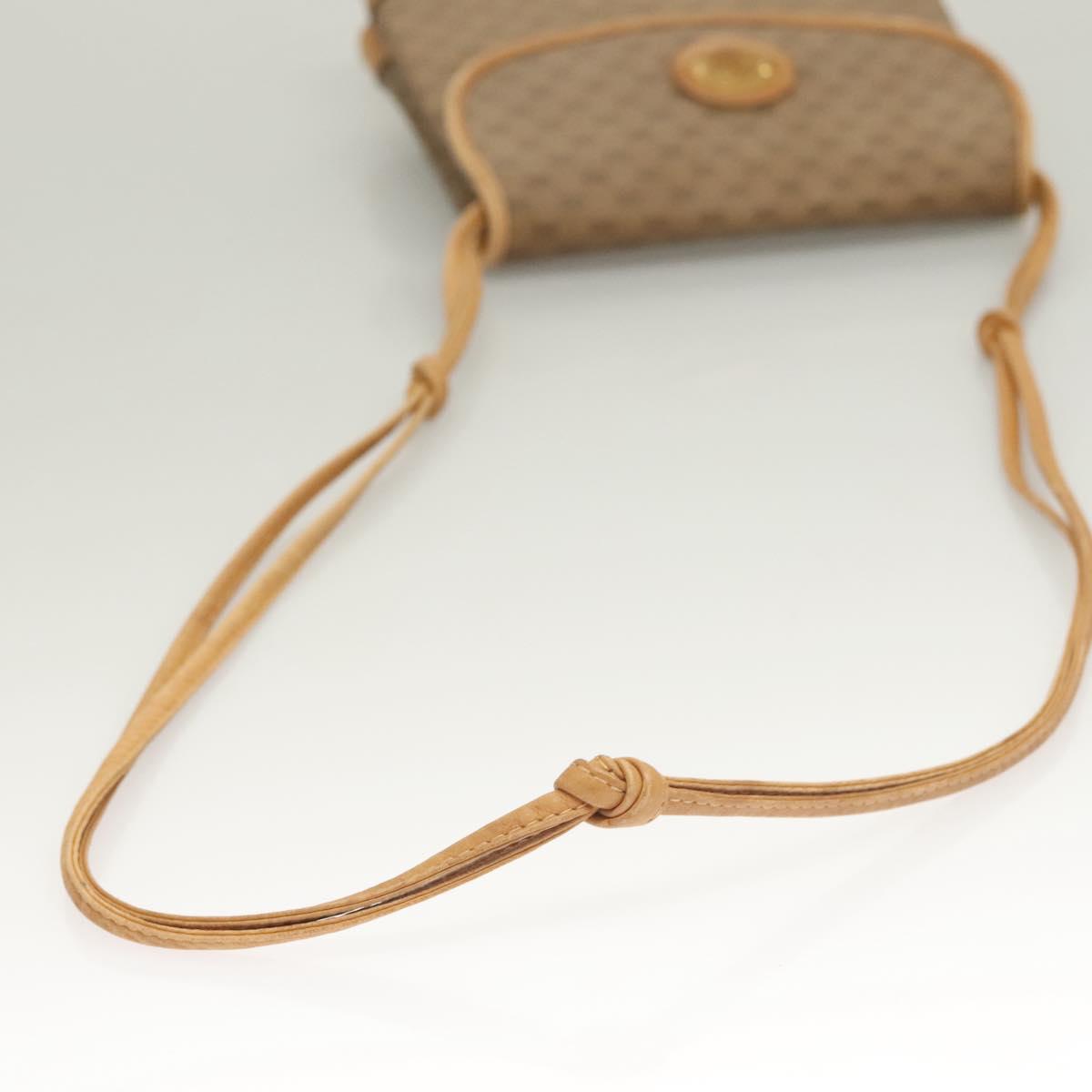 GUCCI Micro GG Supreme Shoulder Bag PVC Beige Gold 007 92 5548 Auth BA4470