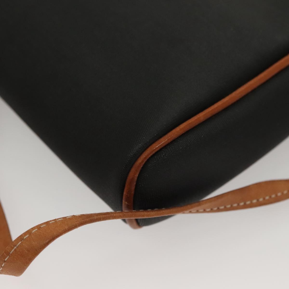 Christian Dior Shoulder Bag Leather PVC Black Brown Auth BA4478