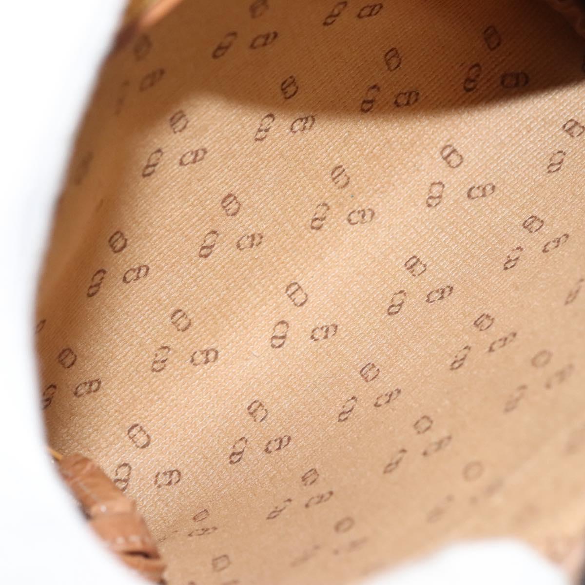 Christian Dior Shoulder Bag Leather PVC Black Brown Auth BA4478