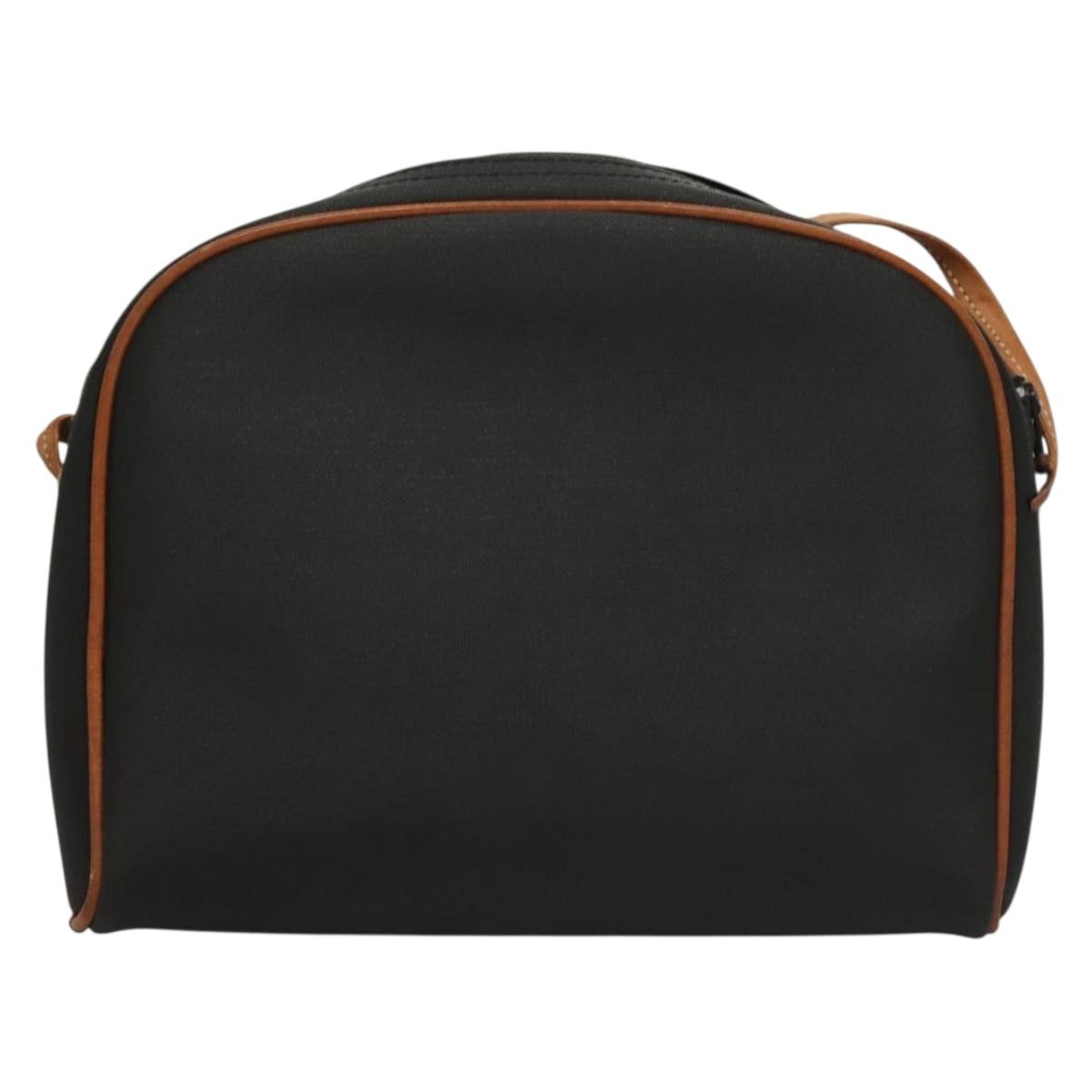 Christian Dior Shoulder Bag Leather PVC Black Brown Auth BA4478