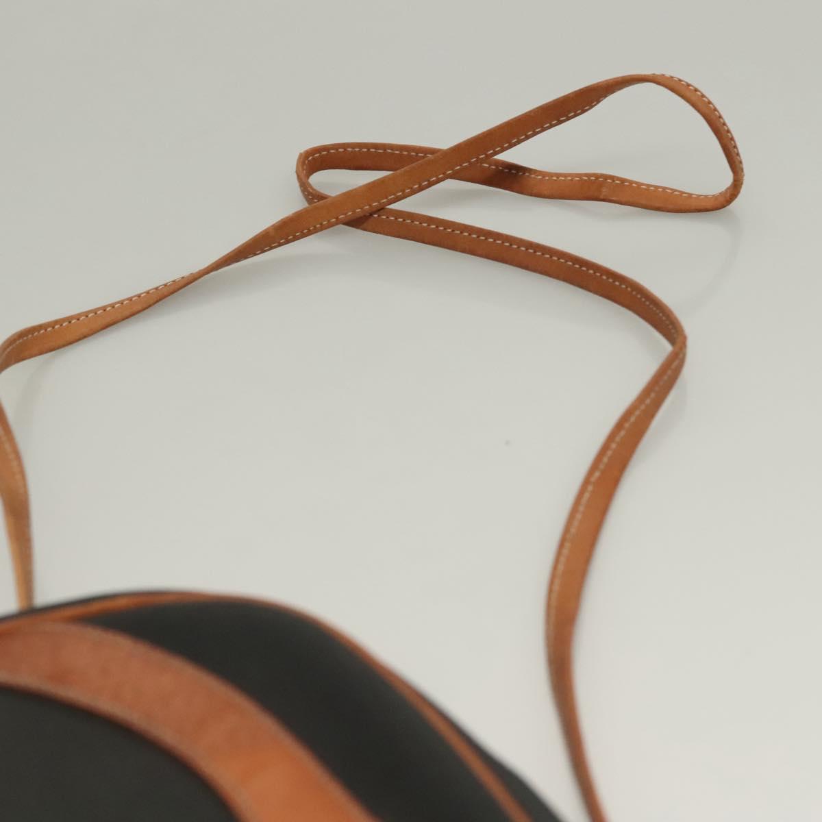 Christian Dior Shoulder Bag Leather PVC Black Brown Auth BA4478