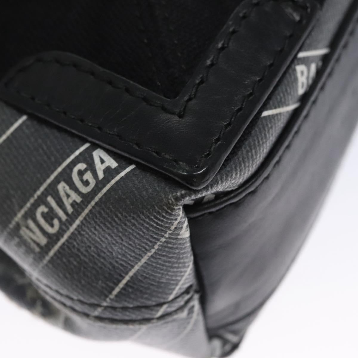 BALENCIAGA Hand Bag PVC Leather 2way Gray 390346 Auth BA449