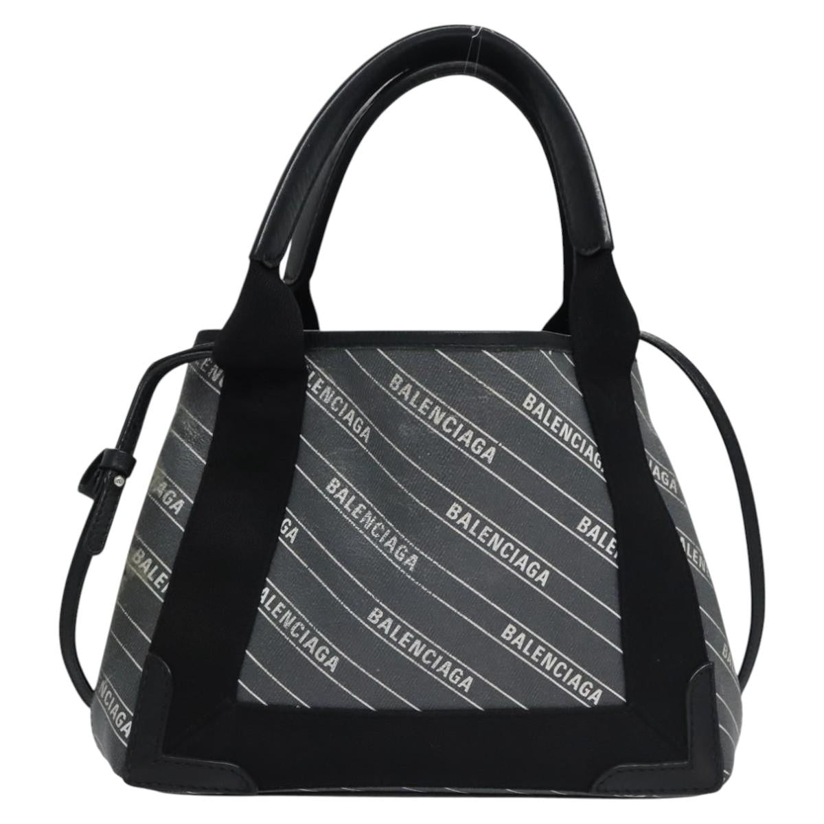 BALENCIAGA Hand Bag PVC Leather 2way Gray 390346 Auth BA449