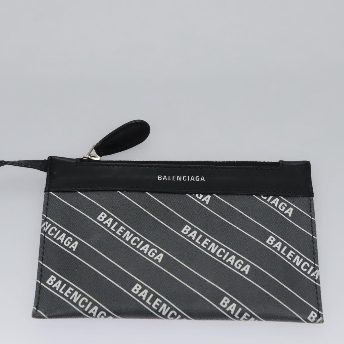 BALENCIAGA Hand Bag PVC Leather 2way Gray 390346 Auth BA449