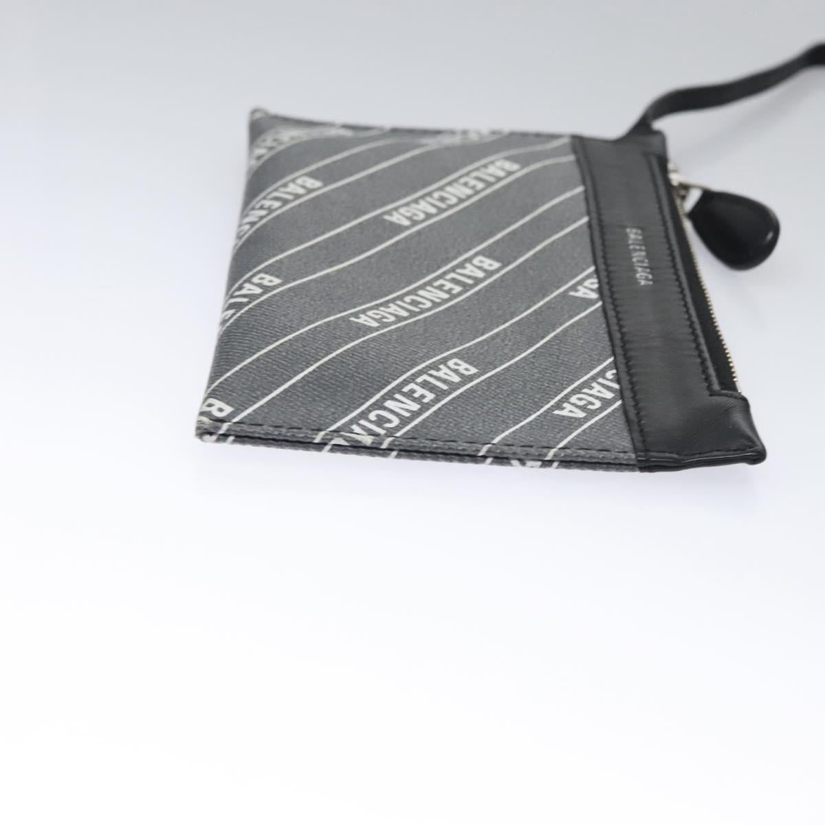 BALENCIAGA Hand Bag PVC Leather 2way Gray 390346 Auth BA449