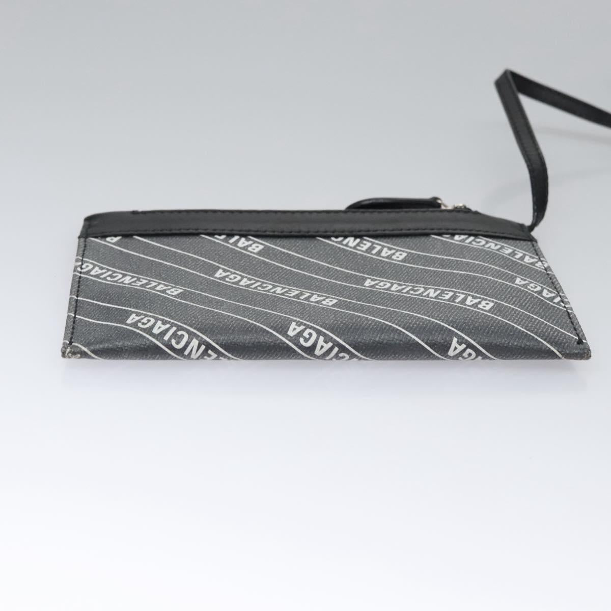 BALENCIAGA Hand Bag PVC Leather 2way Gray 390346 Auth BA449