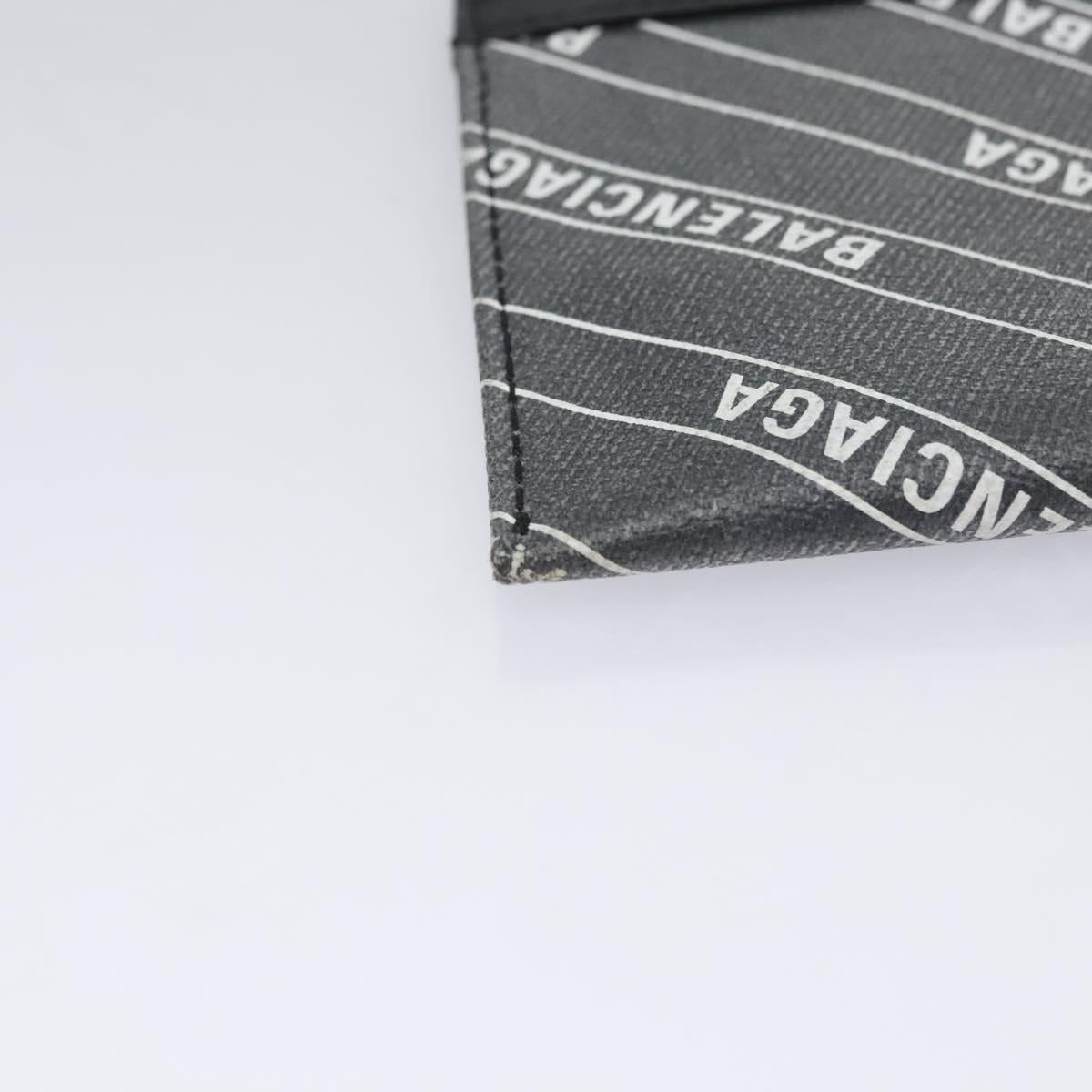 BALENCIAGA Hand Bag PVC Leather 2way Gray 390346 Auth BA449