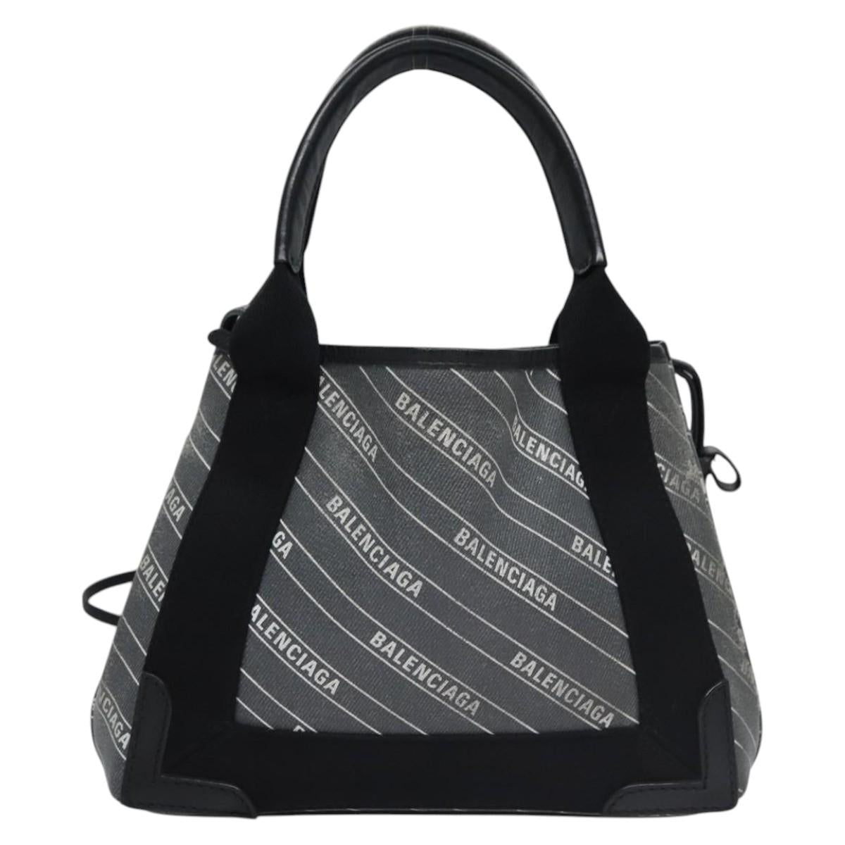 BALENCIAGA Hand Bag PVC Leather 2way Gray 390346 Auth BA449