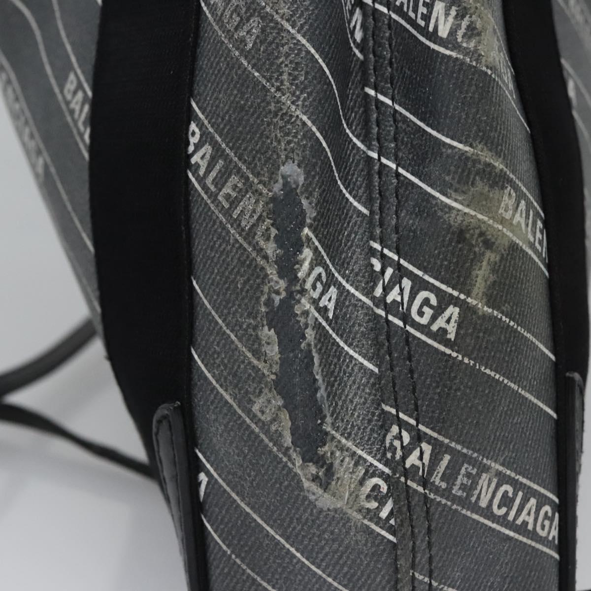 BALENCIAGA Hand Bag PVC Leather 2way Gray 390346 Auth BA449