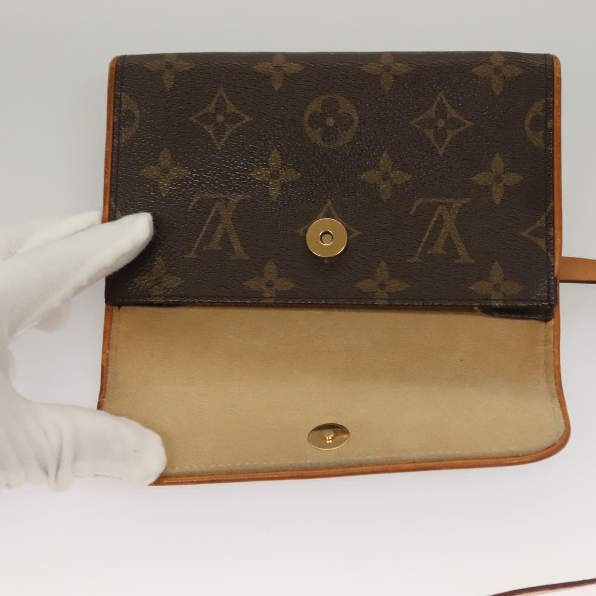 LOUIS VUITTON Monogram Pochette Florentine Waist Bag M51855 LV Auth BA4490