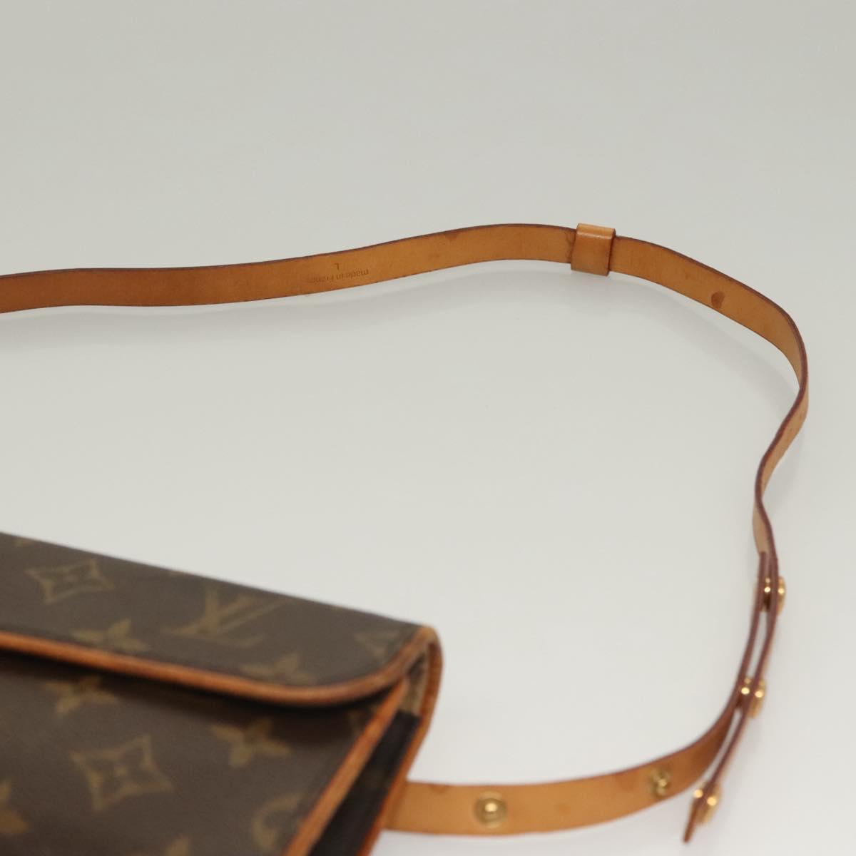 LOUIS VUITTON Monogram Pochette Florentine Waist Bag M51855 LV Auth BA4490