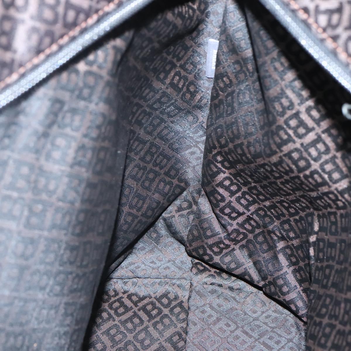BALLY Tote Bag Nylon Brown Gold Auth BA4527