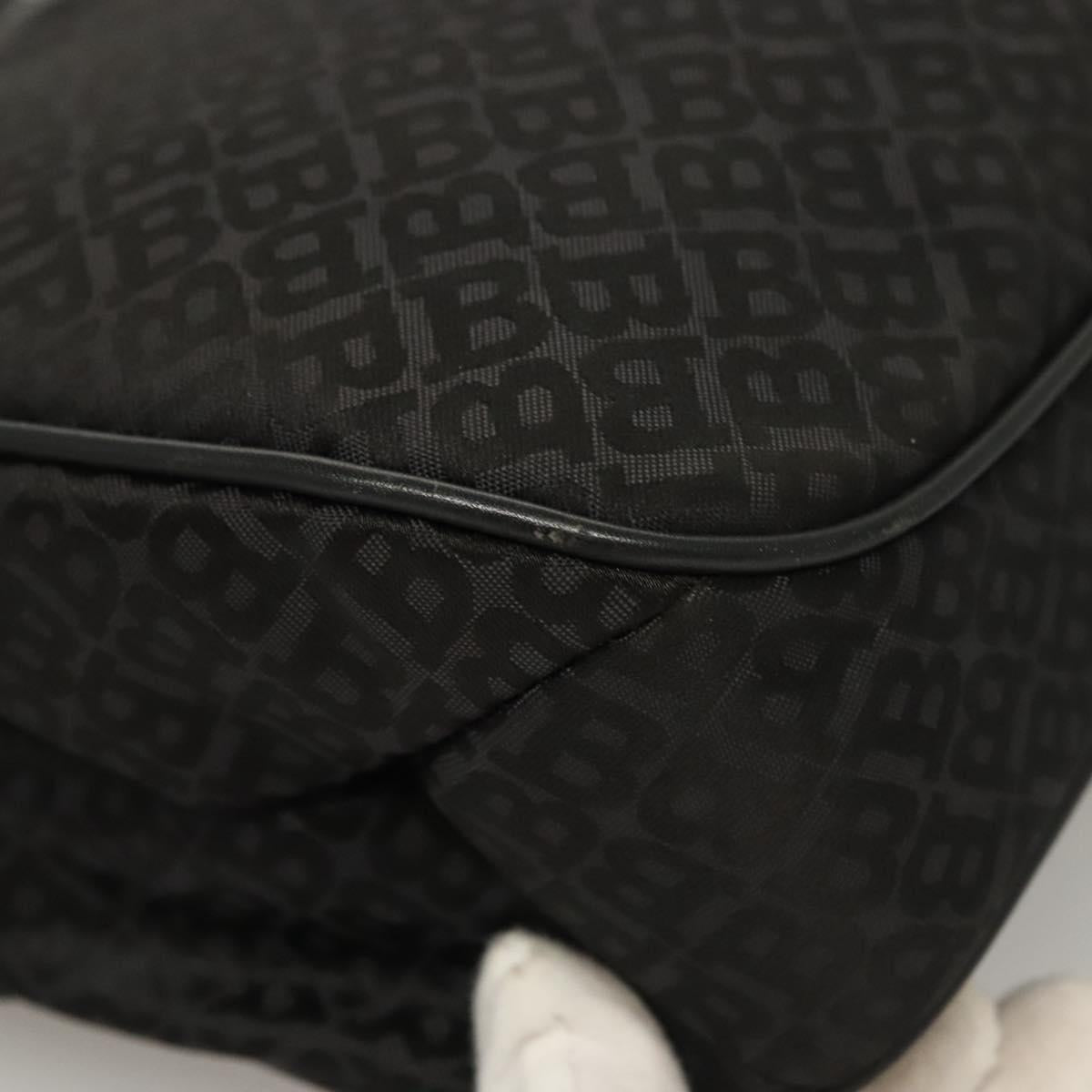 BALLY Shoulder Bag Nylon Black Silver Auth BA4528
