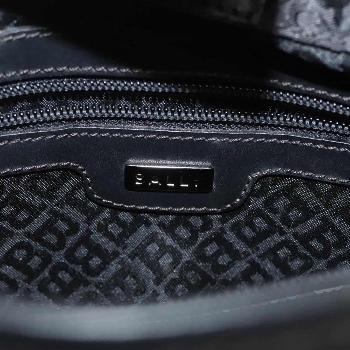 BALLY Shoulder Bag Nylon Black Silver Auth BA4528