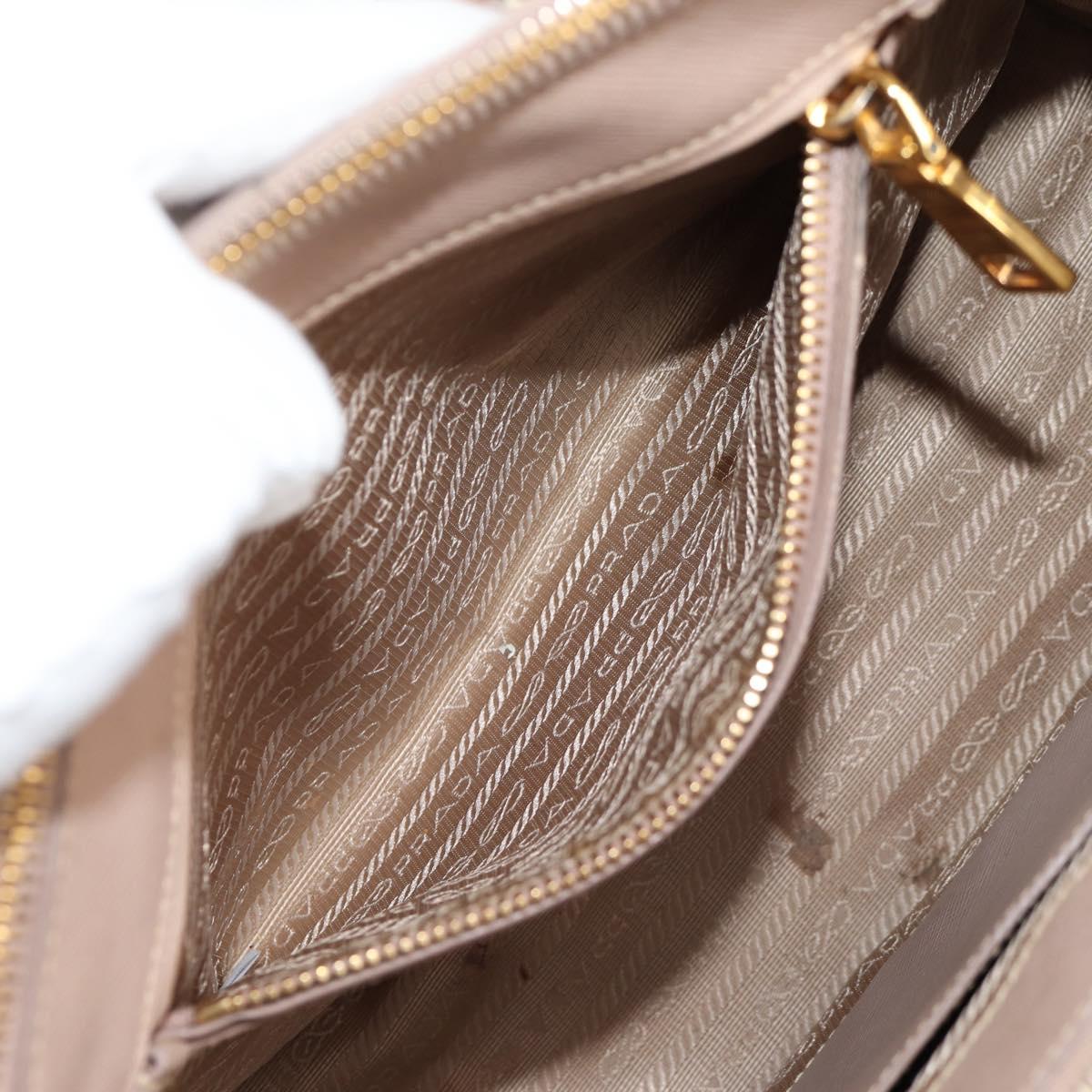 PRADA Galleria Hand Bag Safiano leather Pink Gold Auth BA4533