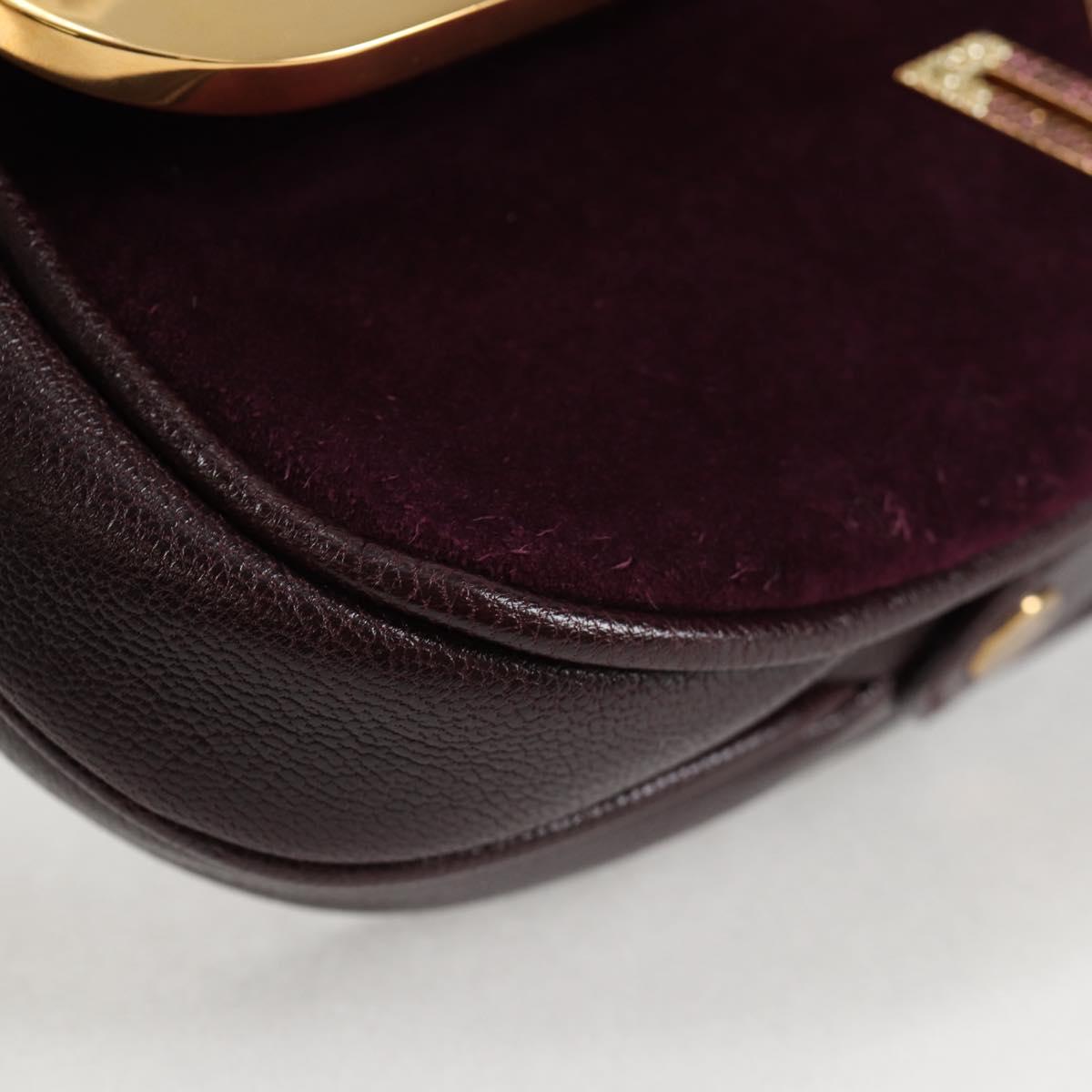 LOUIS VUITTON Pochette Avant Garde Bag Leather Brunne M97092 LV Auth BA4534V
