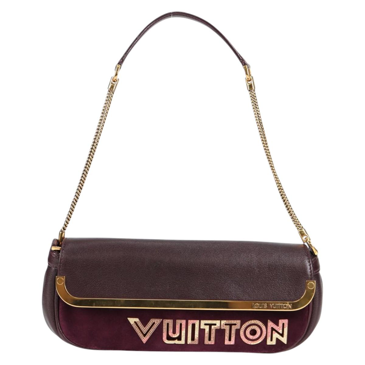 LOUIS VUITTON Pochette Avant Garde Bag Leather Brunne M97092 LV Auth BA4534V