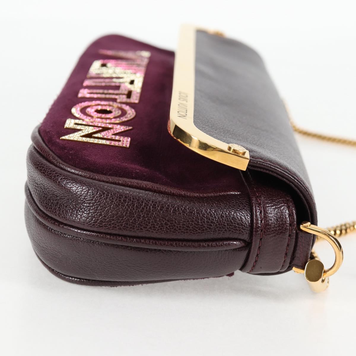 LOUIS VUITTON Pochette Avant Garde Bag Leather Brunne M97092 LV Auth BA4534V