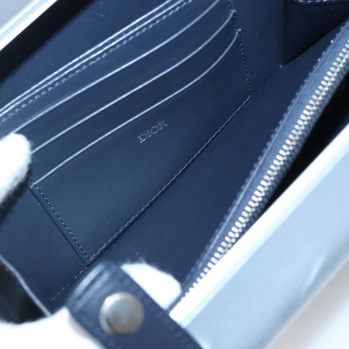 Christian Dior × RIMOWA Personal Clutch Aluminum Alloy Light Blue Auth BA4539