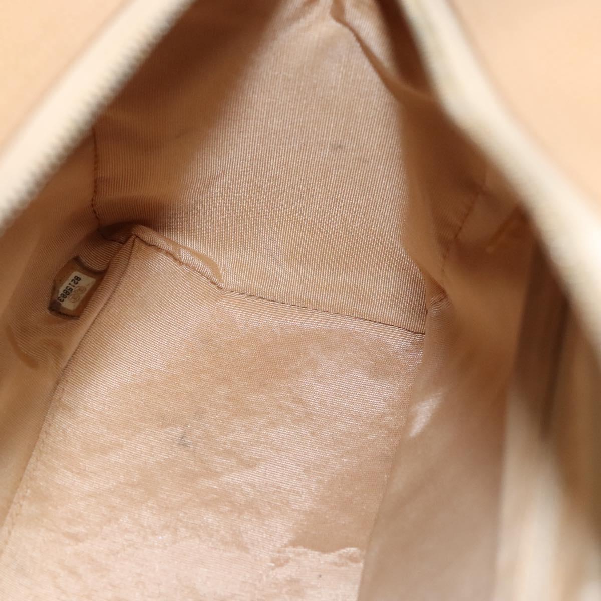 CHANEL Matelasse Hand Bag Caviar Skin Beige Gold CC Auth BA453A