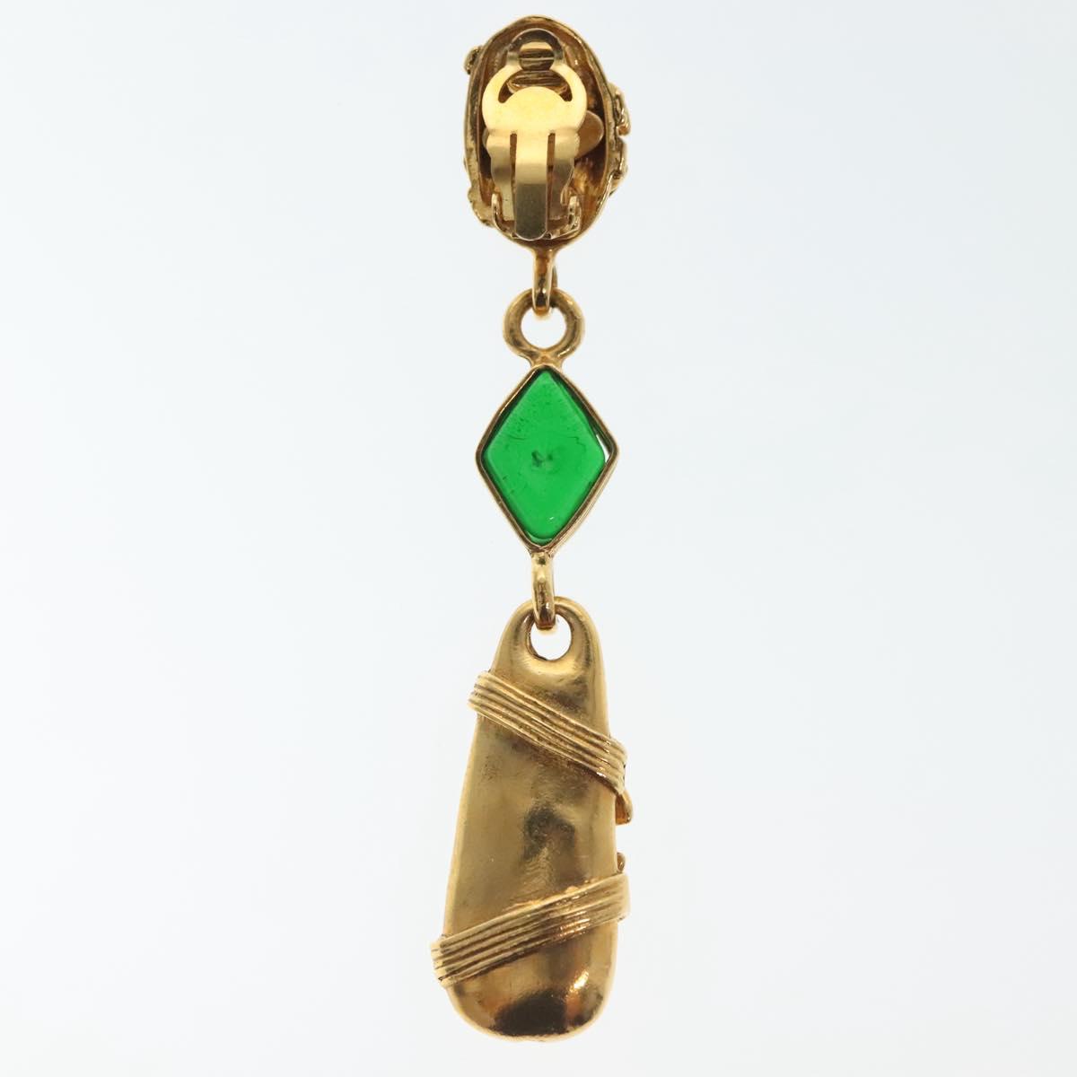 CHANEL COCO Mark Gripoa Earring metal Gold CC Auth BA4542V