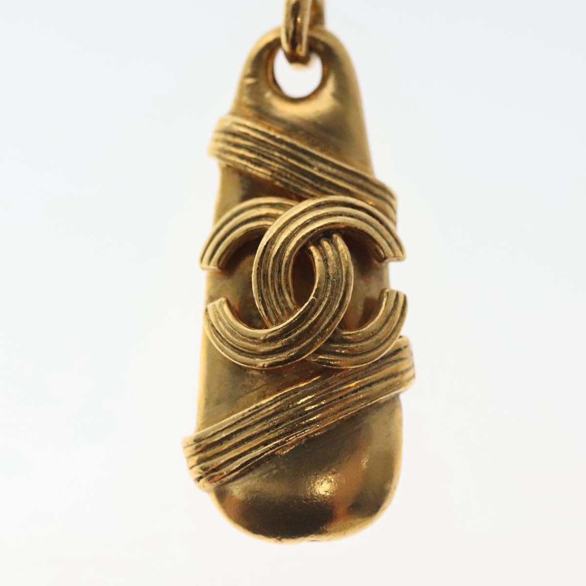 CHANEL COCO Mark Gripoa Earring metal Gold CC Auth BA4542V