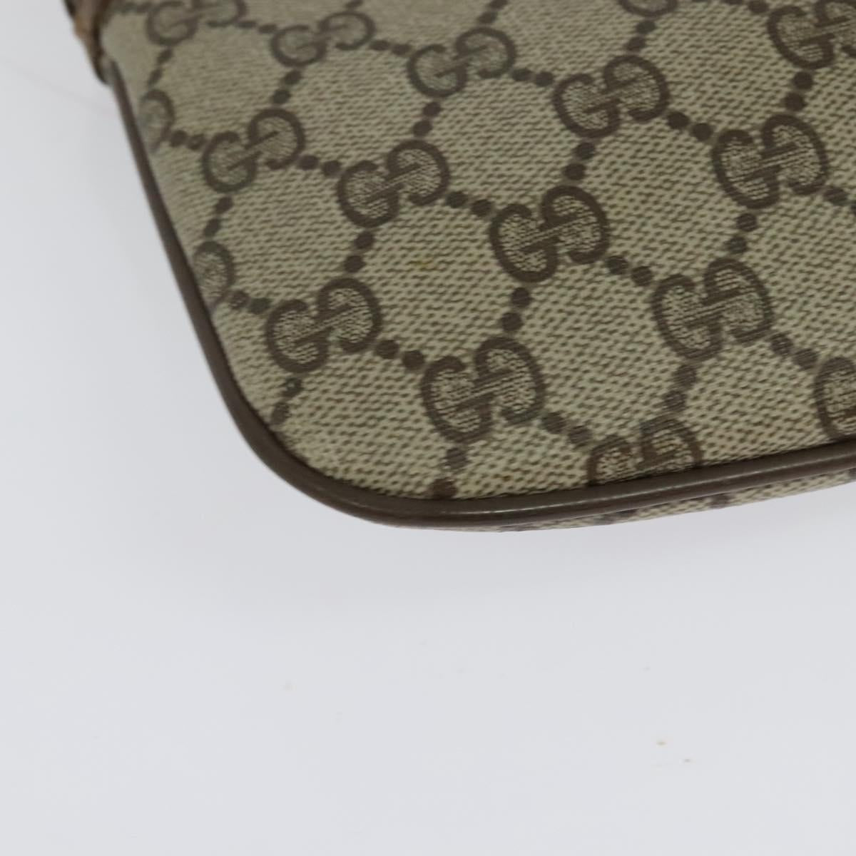 GUCCI GG Supreme Web Sherry Line Shoulder Bag PVC Beige 98 02 047 Auth BA4583