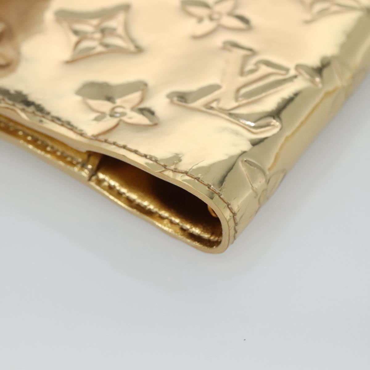 LOUIS VUITTON Miroir Agenda PM Day Planner Cover Gold R20962 LV Auth BA4597V