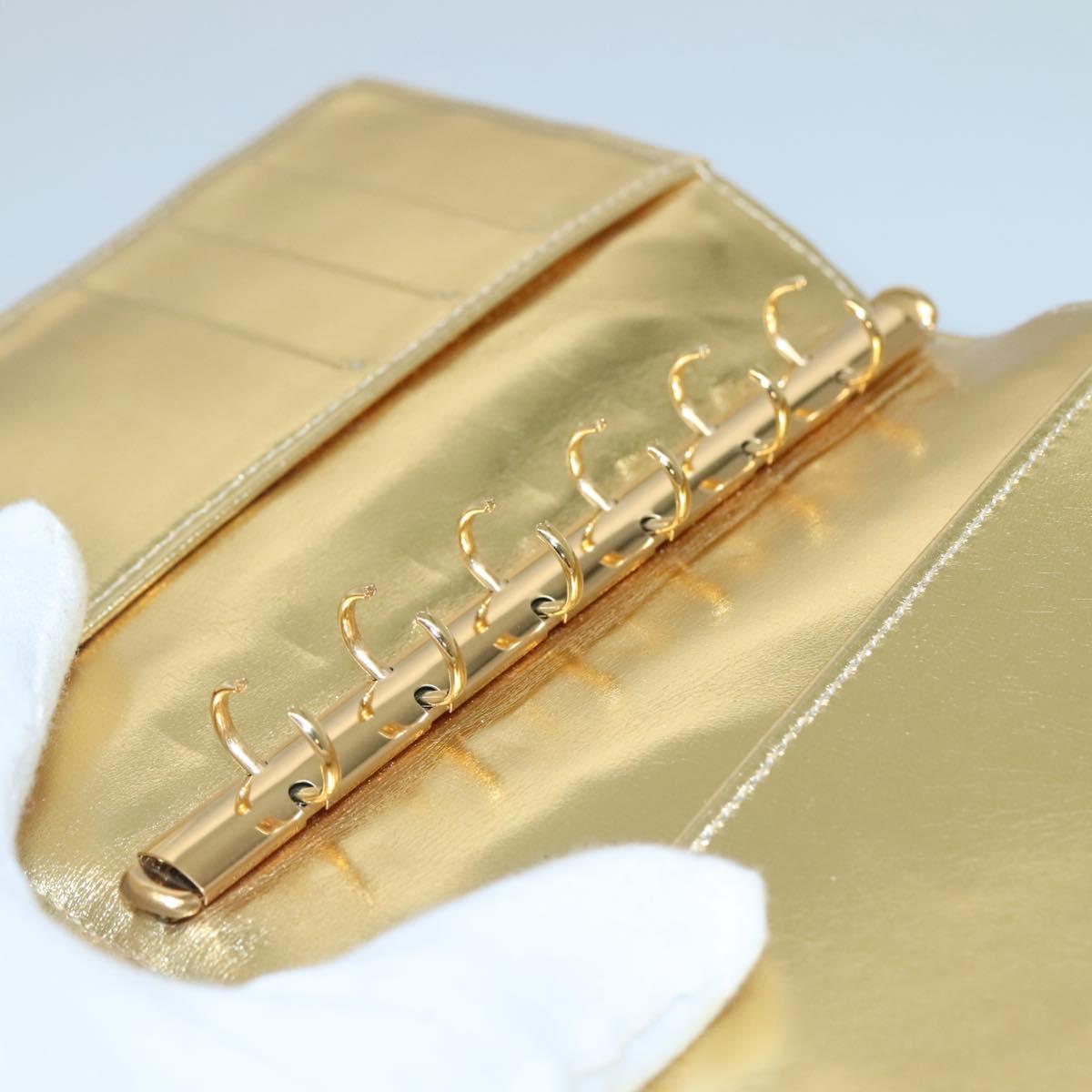 LOUIS VUITTON Miroir Agenda PM Day Planner Cover Gold R20962 LV Auth BA4597V