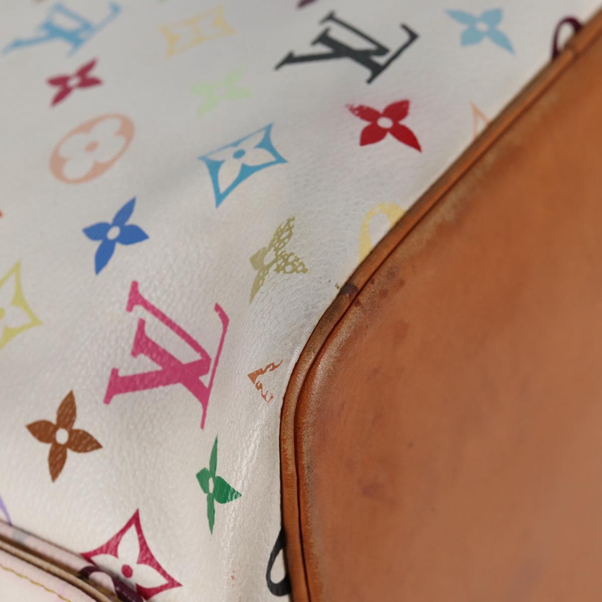 LOUIS VUITTON Monogram Multicolor Petit Noe Bag White M42229 LV Auth BA4598