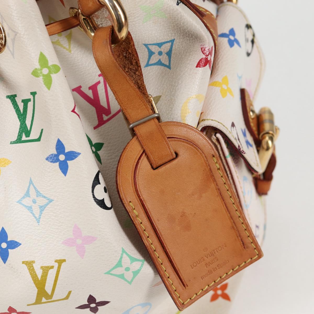 LOUIS VUITTON Monogram Multicolor Petit Noe Bag White M42229 LV Auth BA4598