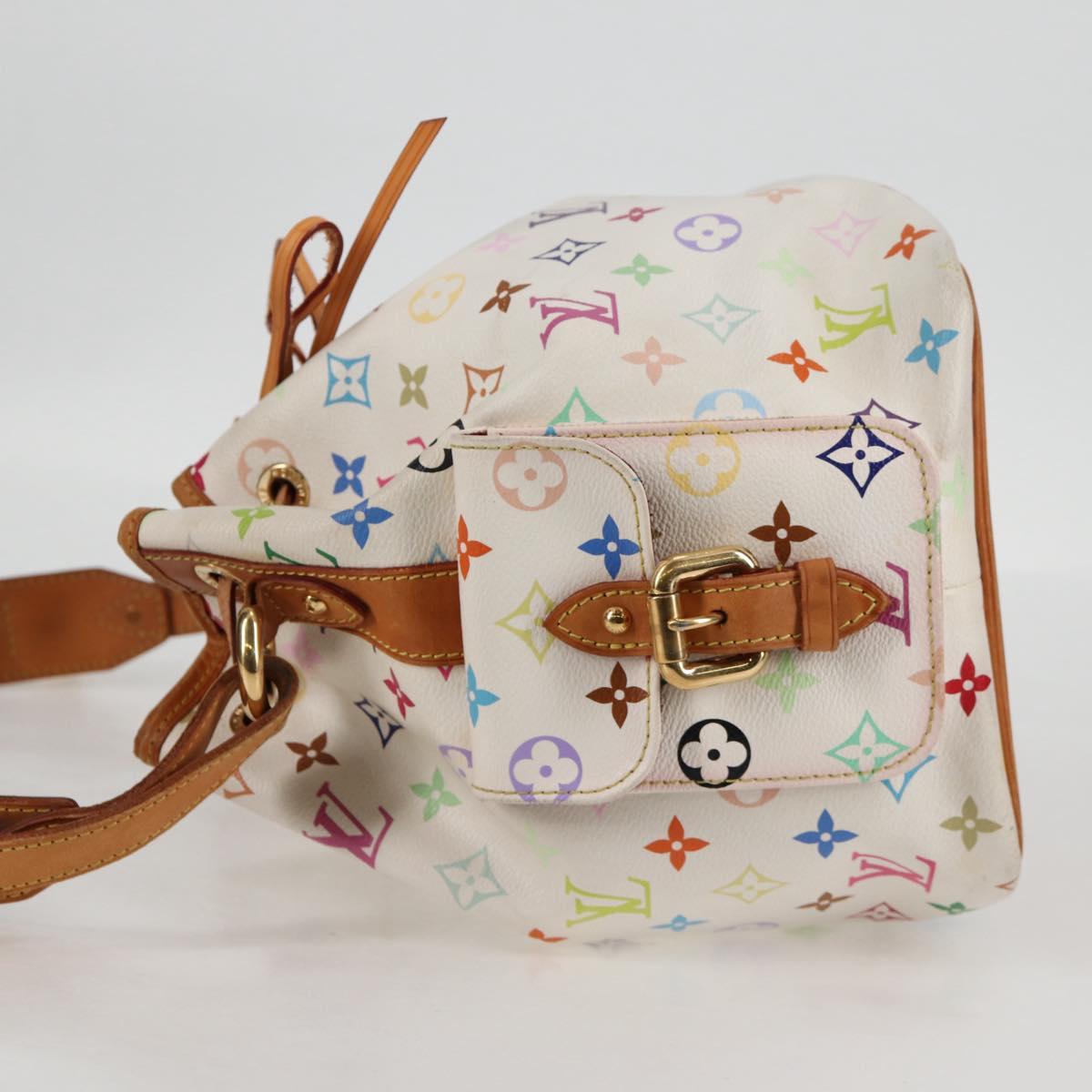 LOUIS VUITTON Monogram Multicolor Petit Noe Bag White M42229 LV Auth BA4598
