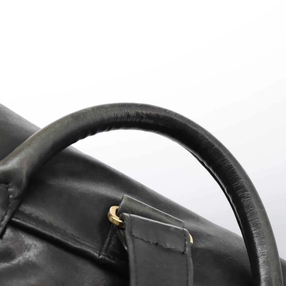CHANEL Shoulder Bag Lamb Skin Black CC Auth BA461