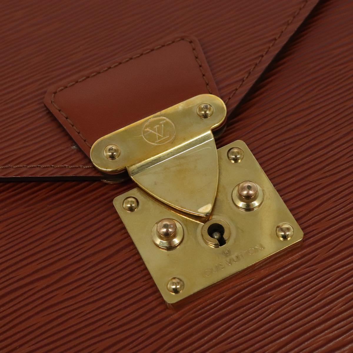LOUIS VUITTON Epi Serviette Conseiller Briefcase Brown M54423 LV Auth BA4610