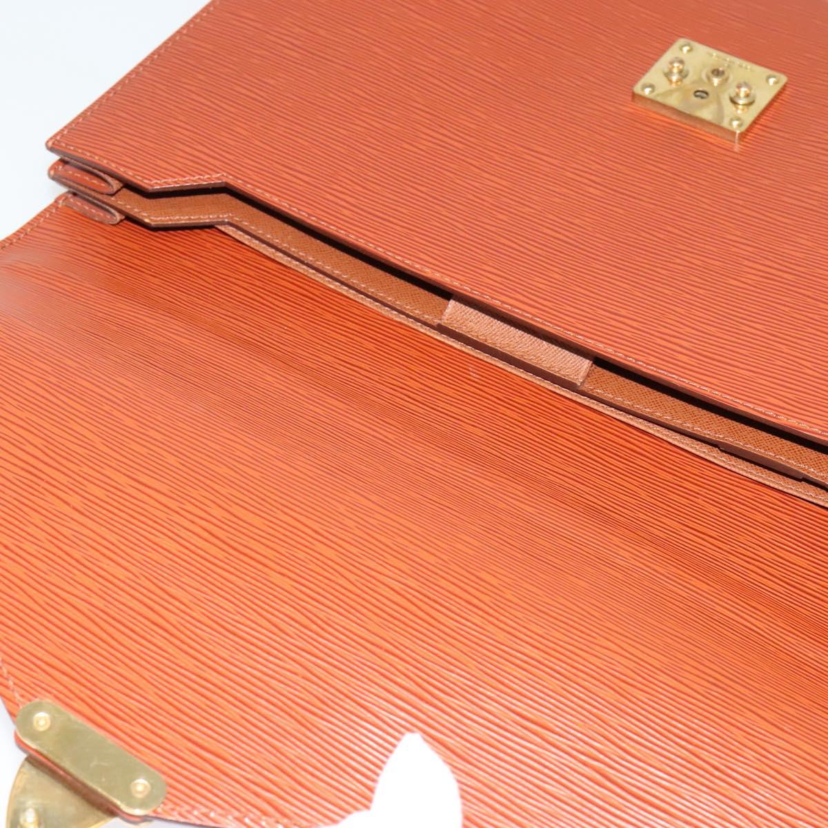 LOUIS VUITTON Epi Serviette Conseiller Briefcase Brown M54423 LV Auth BA4610