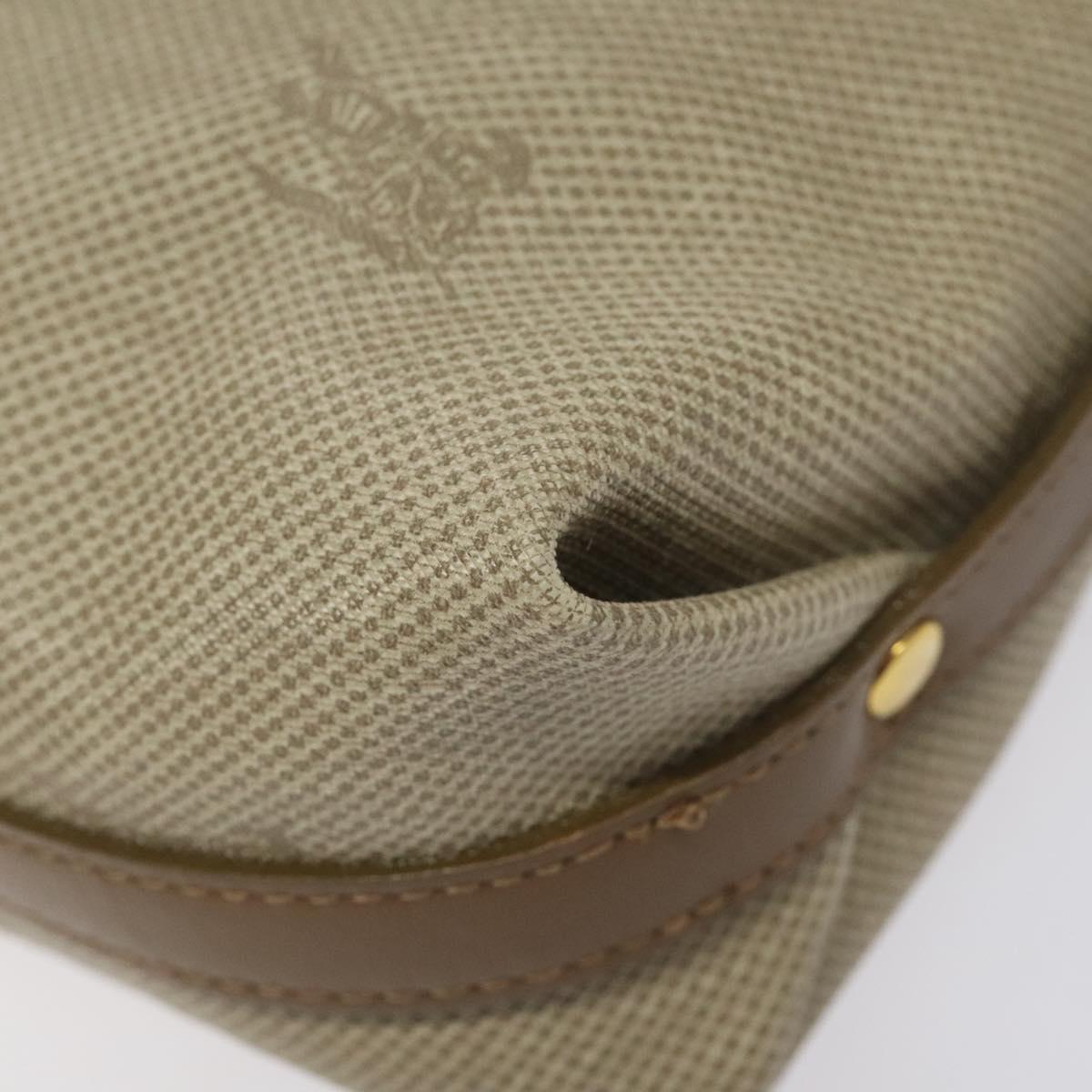 Burberrys Shoulder Bag PVC Beige Gold Auth BA464