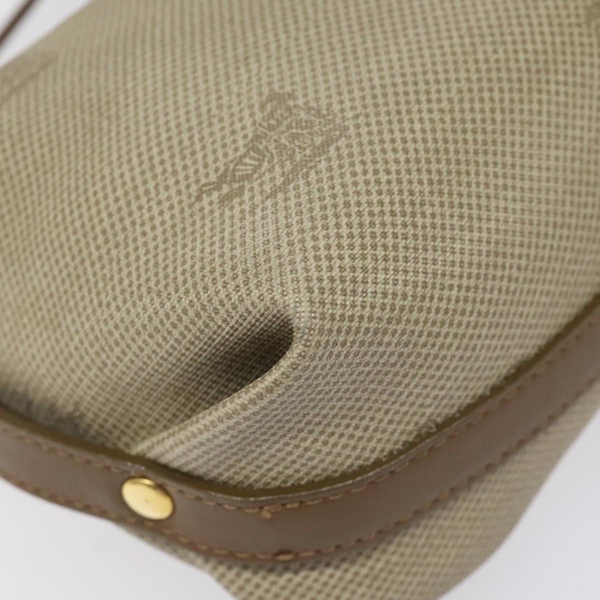 Burberrys Shoulder Bag PVC Beige Gold Auth BA464