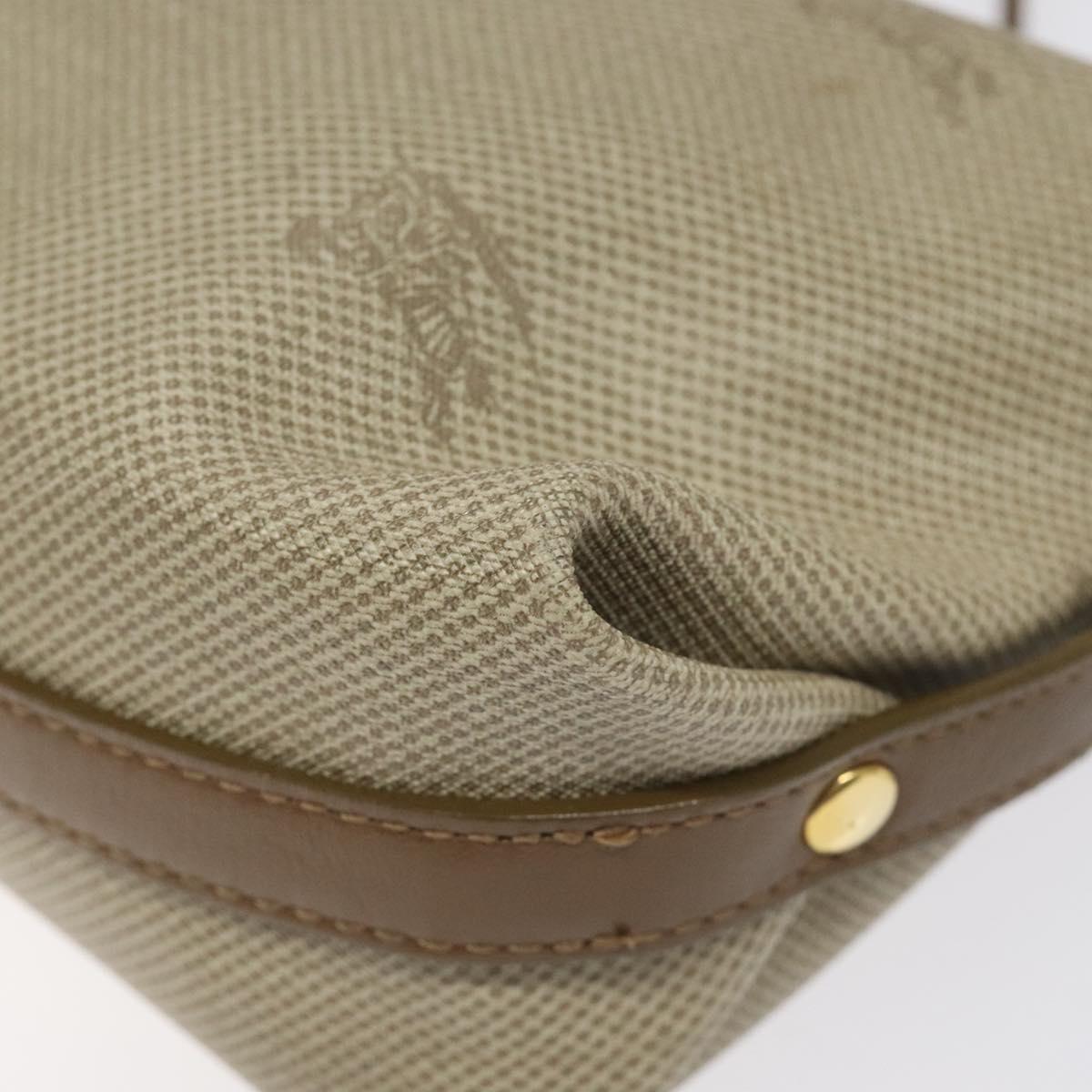 Burberrys Shoulder Bag PVC Beige Gold Auth BA464