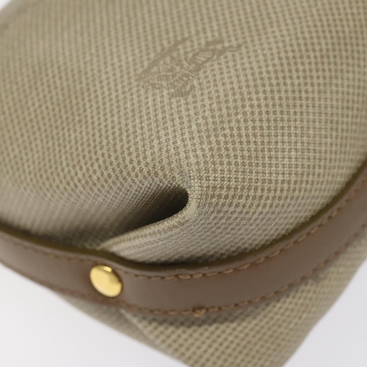 Burberrys Shoulder Bag PVC Beige Gold Auth BA464