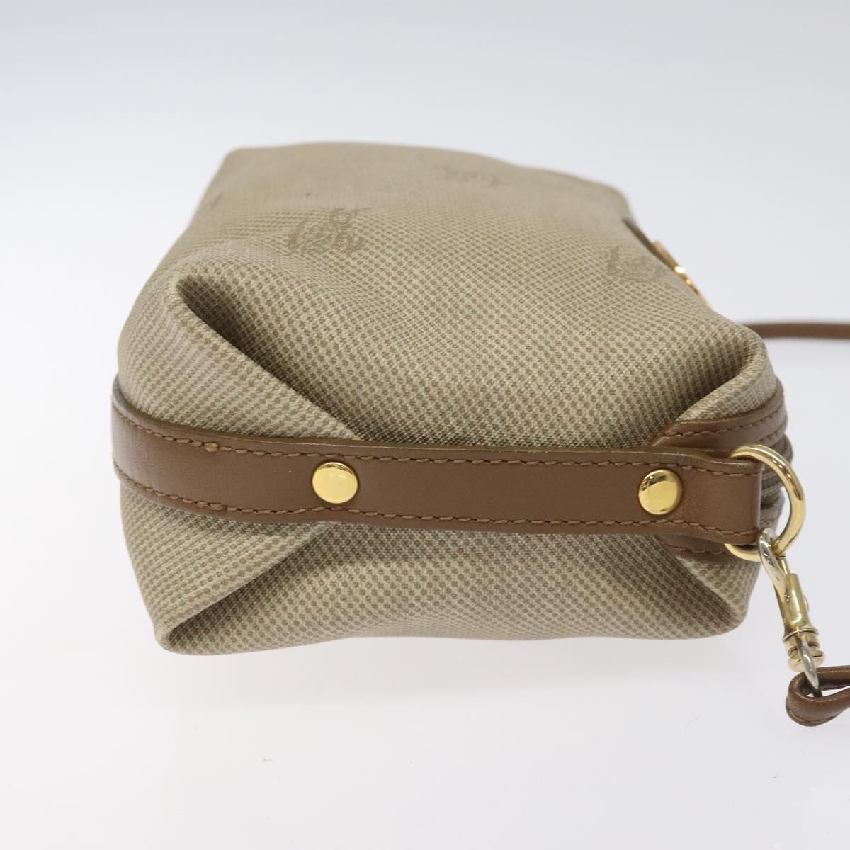 Burberrys Shoulder Bag PVC Beige Gold Auth BA464