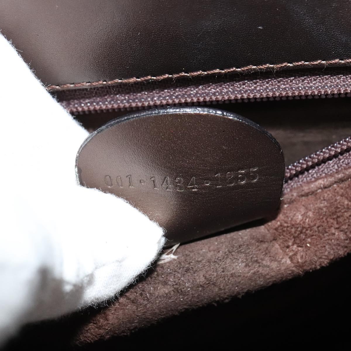 GUCCI Hand Bag Leather 2way Brown Auth BA4643