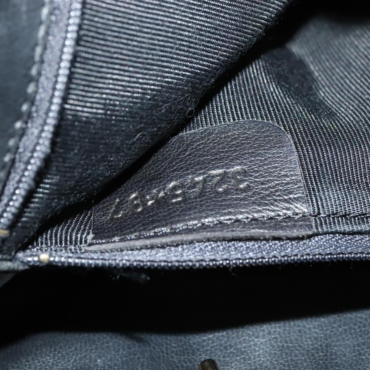 BALLY Chain Shoulder Bag Leather Black Gold Auth BA4648