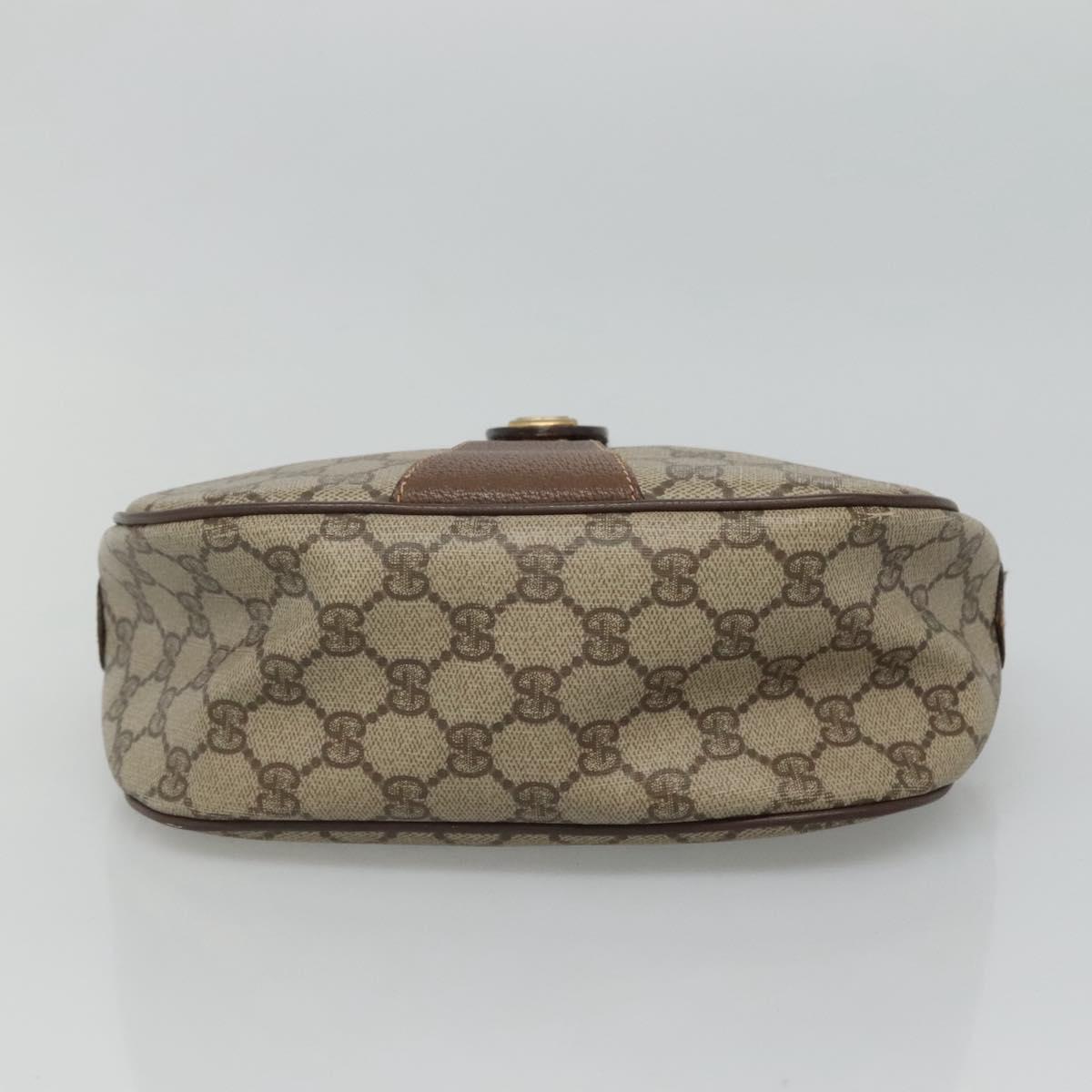 GUCCI GG Supreme Web Sherry Line Shoulder Bag PVC Beige Red 89 02 032 Auth BA465