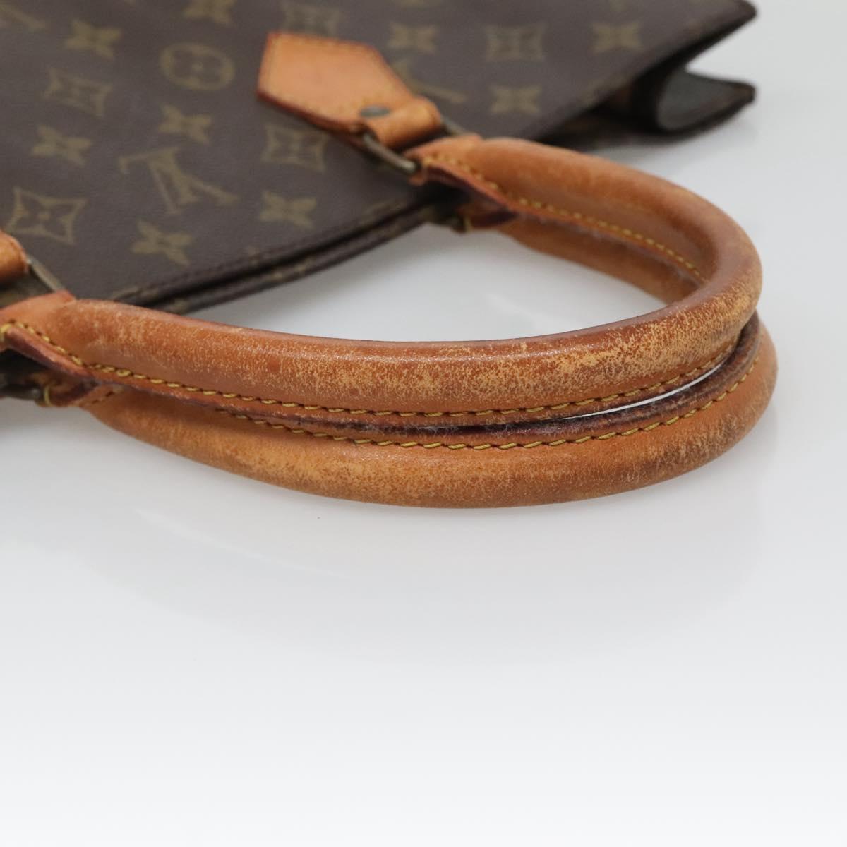LOUIS VUITTON Monogram Sac Plat Hand Bag M51140 LV Auth BA4652