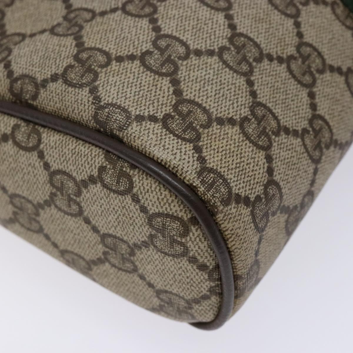 GUCCI GG Supreme Web Sherry Line Clutch Bag PVC Beige Gold 010 378 Auth BA4656