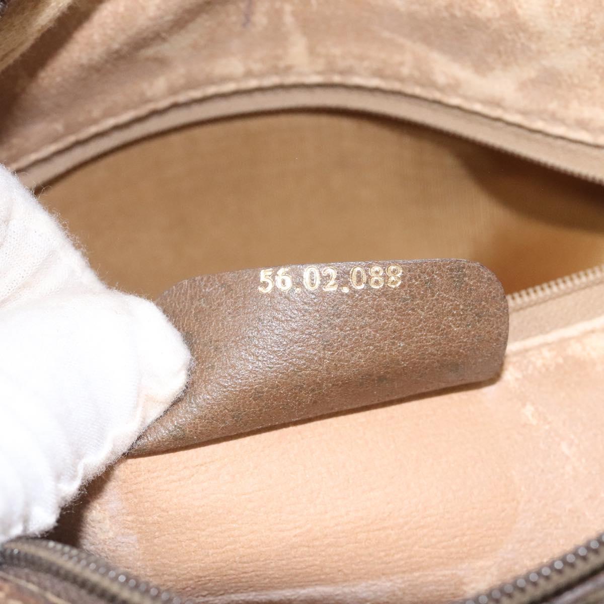 GUCCI GG Supreme Web Sherry Line Shoulder Bag PVC Leather Beige Red Auth BA467