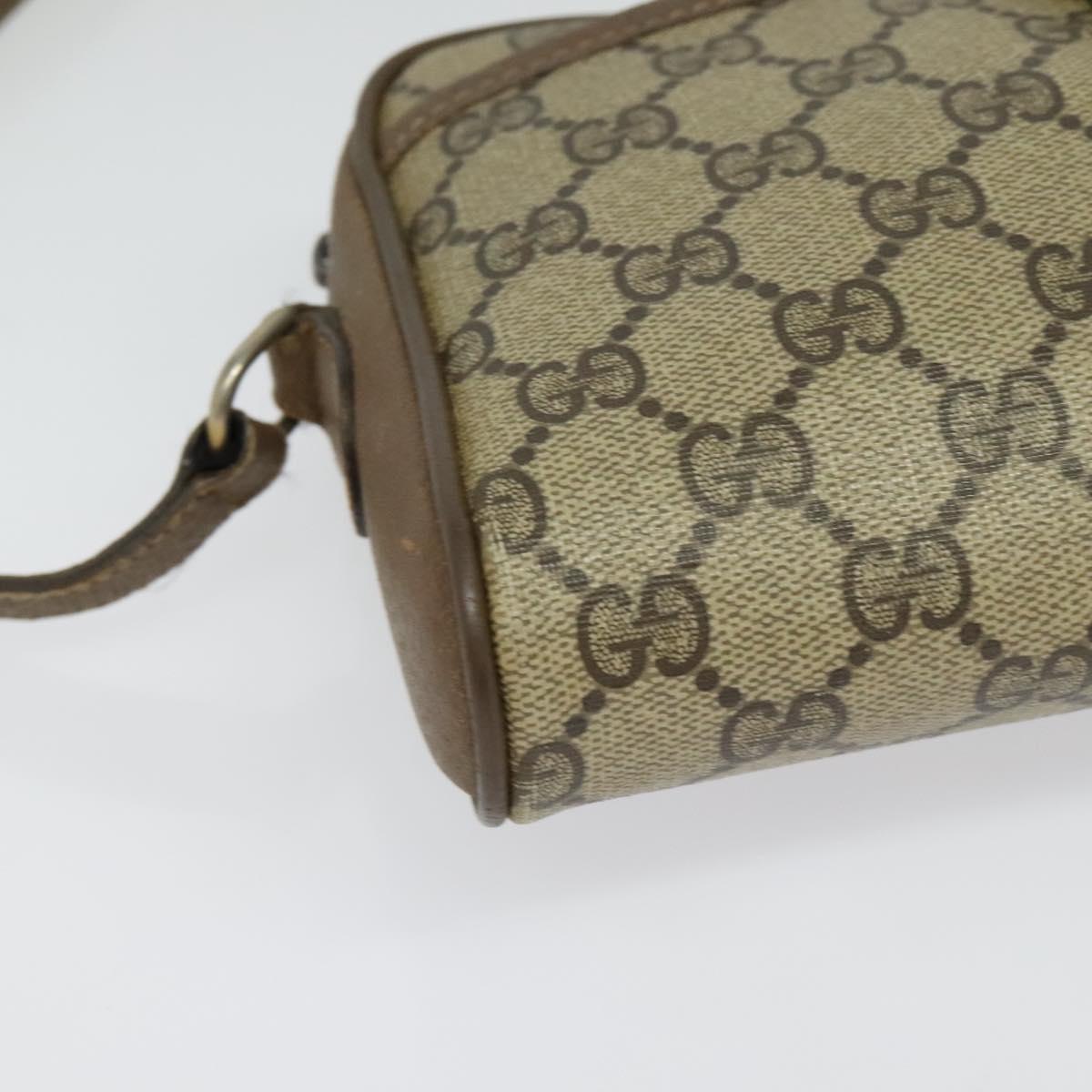 GUCCI GG Supreme Web Sherry Line Shoulder Bag PVC Beige 89 02 055 Auth BA4680