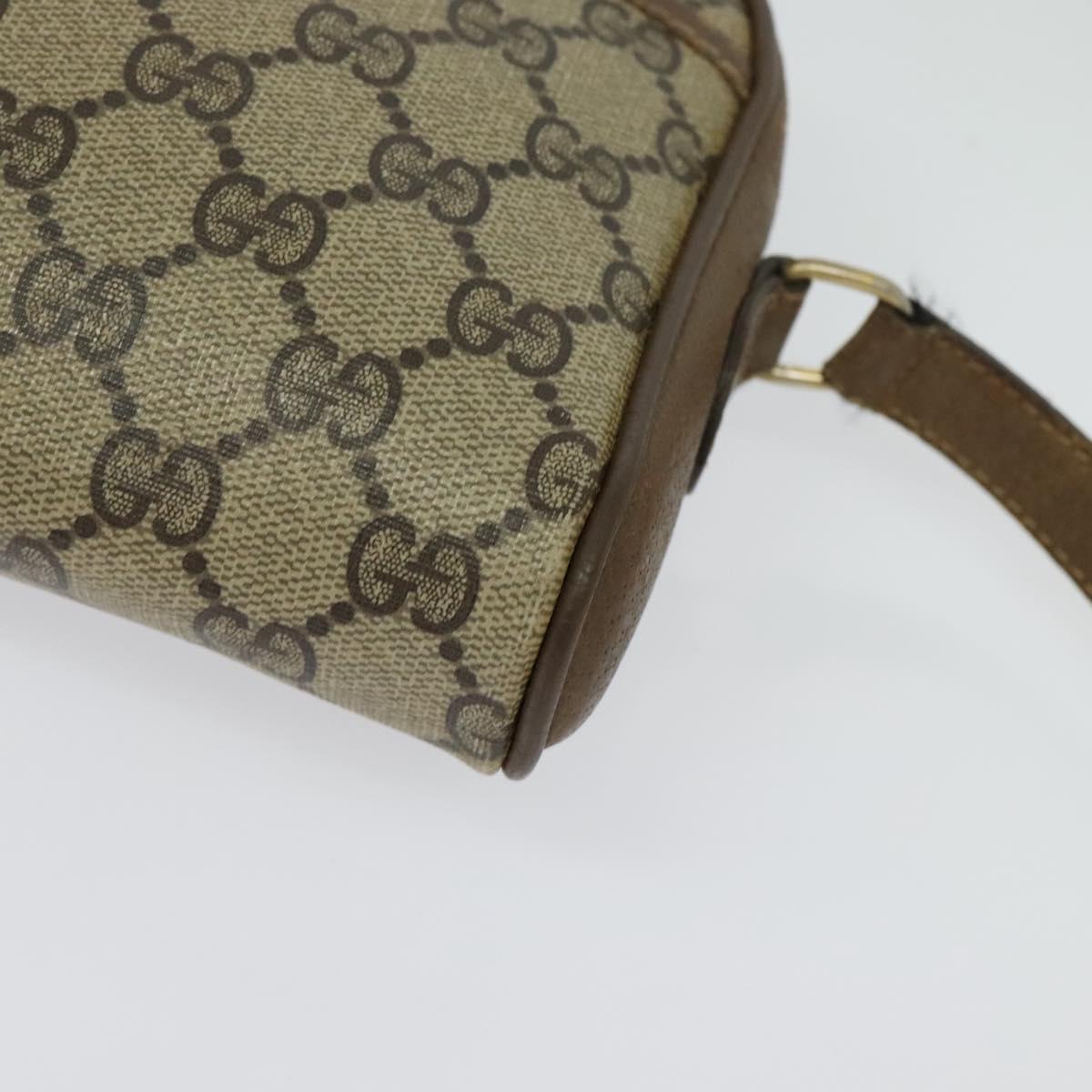 GUCCI GG Supreme Web Sherry Line Shoulder Bag PVC Beige 89 02 055 Auth BA4680