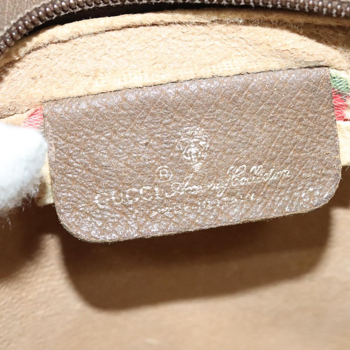 GUCCI GG Supreme Web Sherry Line Shoulder Bag PVC Beige 89 02 055 Auth BA4680